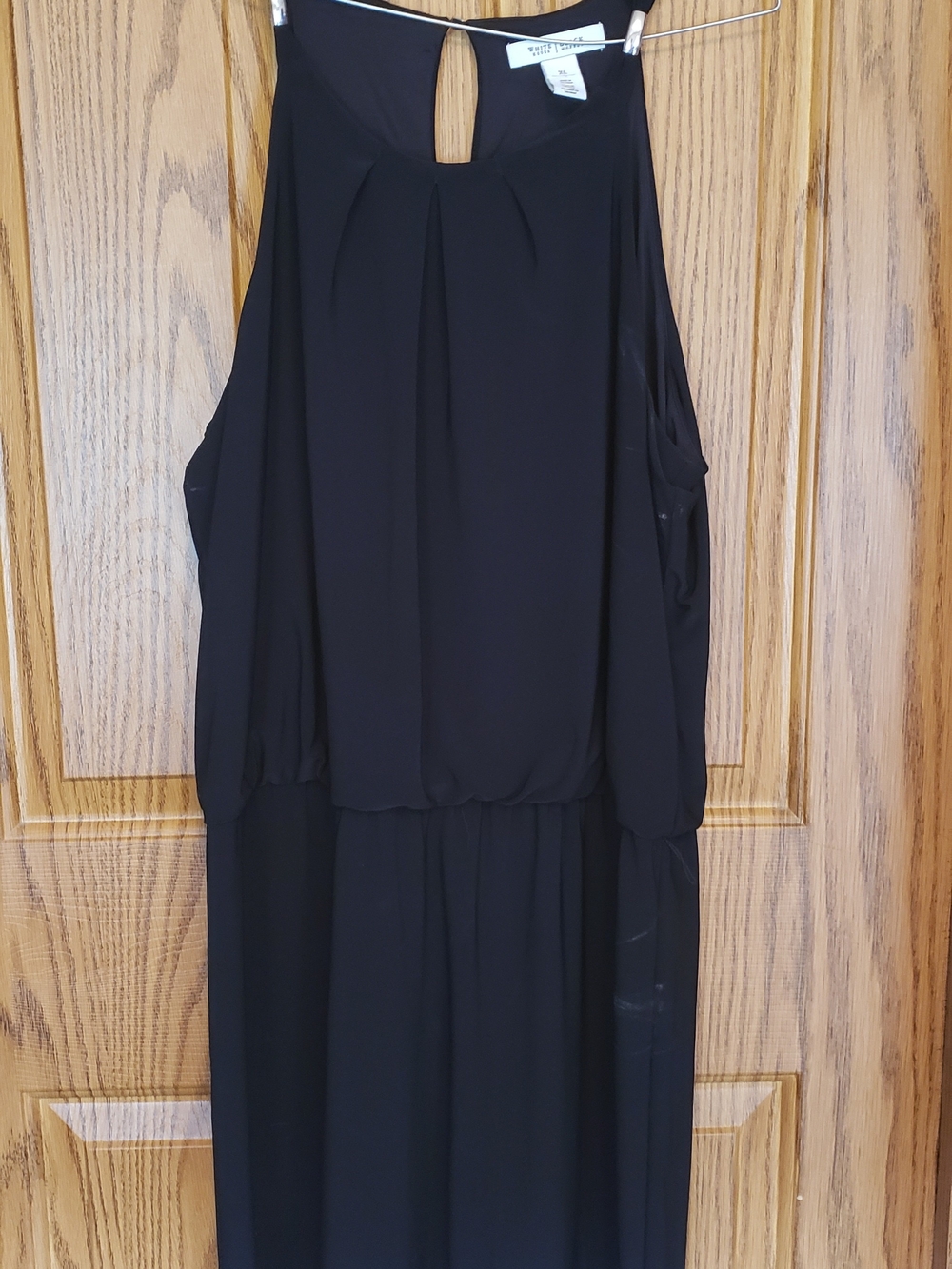 White House Black Market Black Sleeveless Maxi Dress with Keyhole. Xl